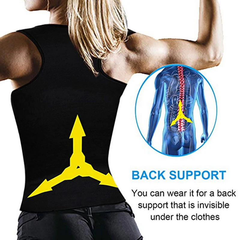 Неопреновый тренировочный жилет для сауны корсет пояс похудения Корректирующее