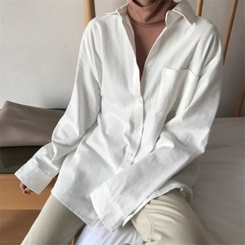 Повседневные винтажные минималистичные короткие рубашки HziriP в ленивом стиле BF