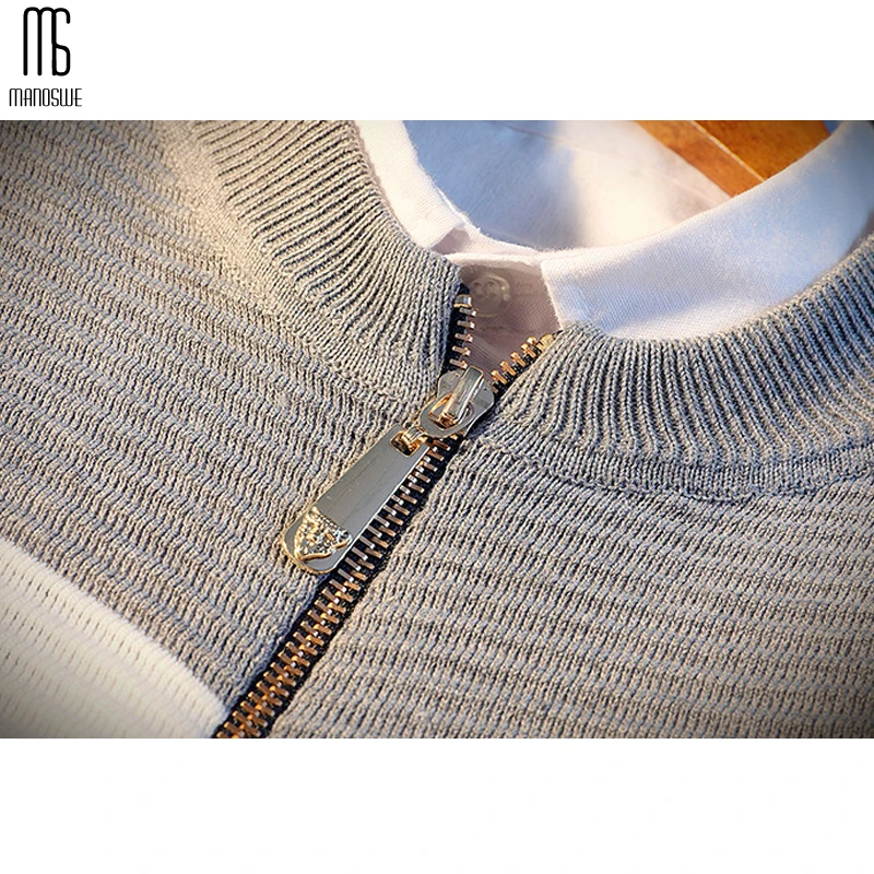 Мужской кардиган с круглым вырезом Manoswe трикотажная куртка на молнии размеры от 2