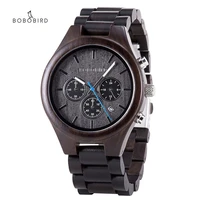 reloj hombre bobo bird wooden watch men top brand luxury quartz wristwatches chronograph mens watches gift 2020