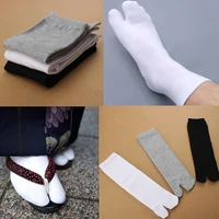 1 pair japanese tabi toe socks men women bamboo fiber deodorant breathable socks with separate toes kimono flip flop socks