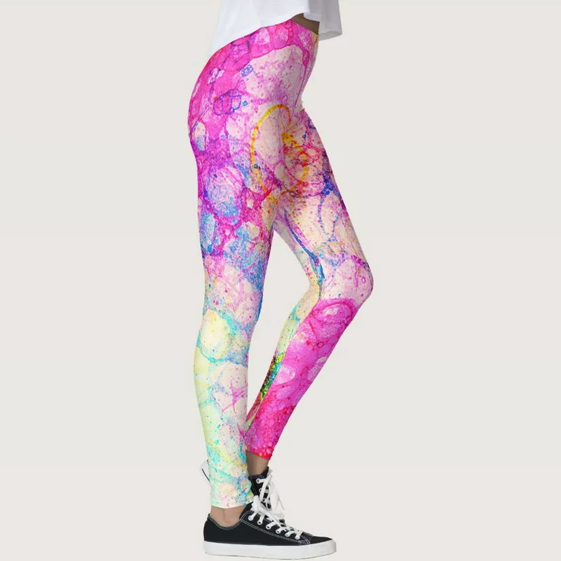 

Sports Leggings Quick-Drying Yoga Pants Multi-Color Printed Running Fitness Jogging Trousers Fitness Leggings Leginsy Damskie