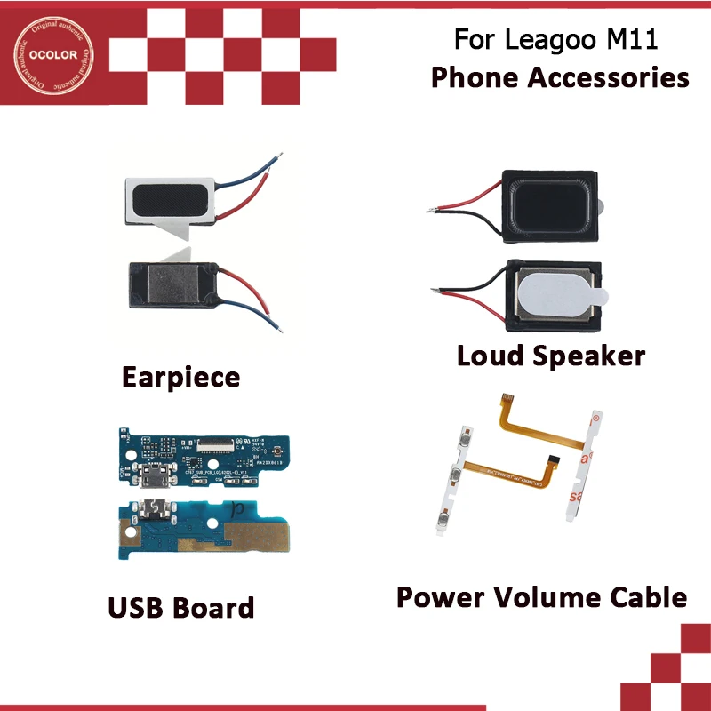 Ocolor для Leagoo M11 USB разъем плата зарядки громкий динамик в сборе мощный объемный