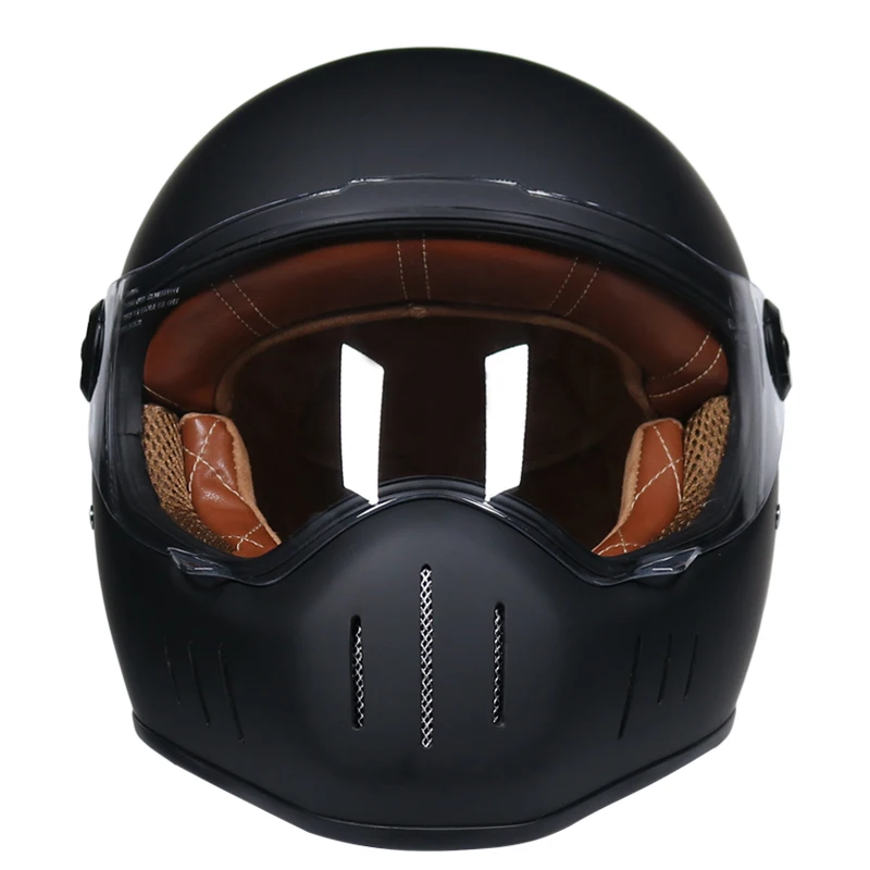 Мотоциклетный шлем Tommy на все лицо винтажный для мотоцикла чоппера Ретро