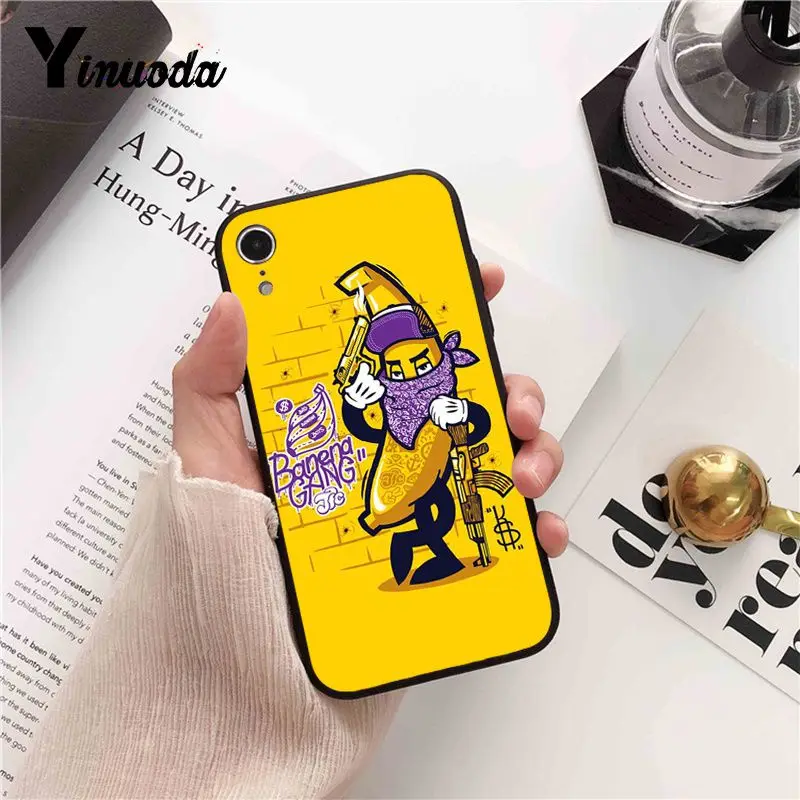 Yinuoda мультфильм милый фрукты желтый банан чехол для телефона iPhone 8 7 6 6S 6Plus X XS MAX 5 5S