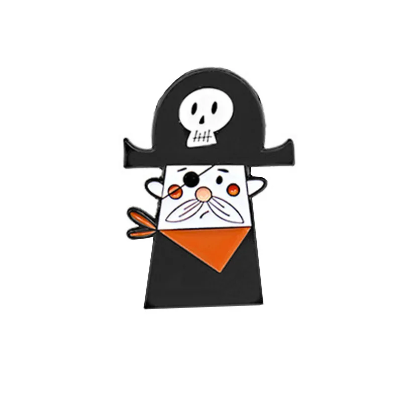 

Funny And Funny Ghost Family Creative Cartoon Pins Badge, Pirate, Skull, Mummy, Cake Maker Funny Collection Brooch