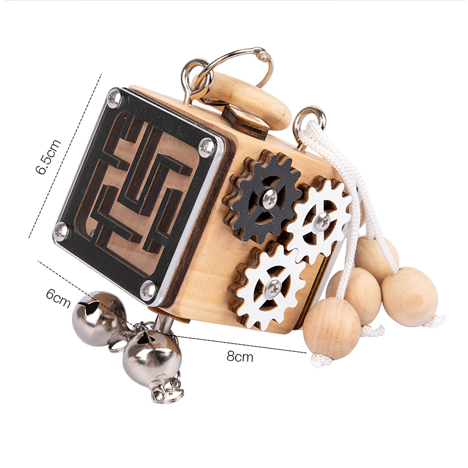 

Baby Montessori Wooden Busy Cube Children Hands Ability Training Lock Box Early Learning Fidget Busy Toy Educational Toys Gift