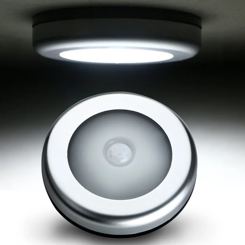 

1pc LED Night Light Magnetic Wireless Detector Light Wall Lamp Infrared PIR Motion Sensor Light Auto On/Off Cabinet Stairs Light