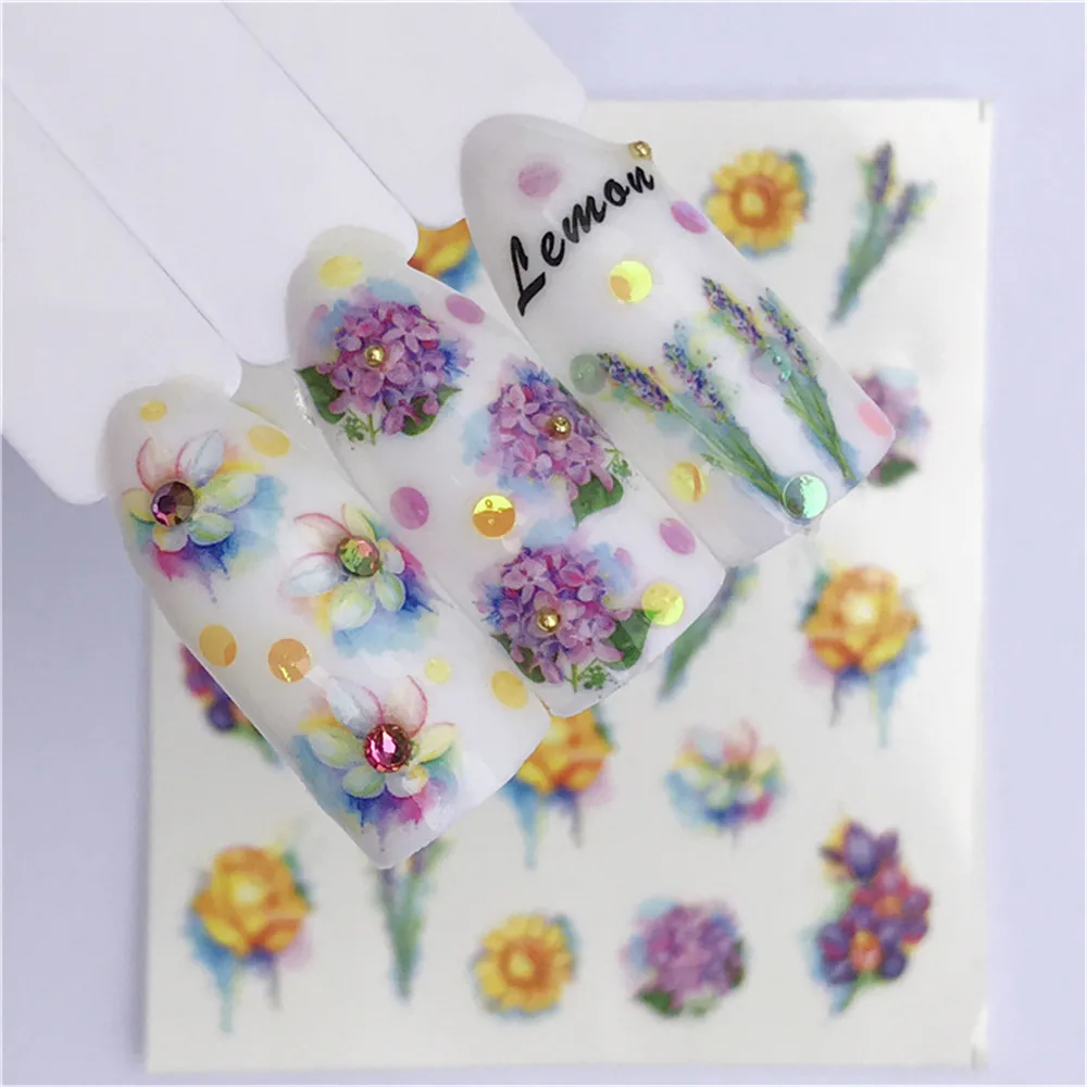 1 шт. фрукты рождественские наклейки для ногтей цветы pPlants переводка с рисунком