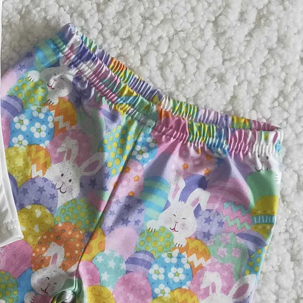 Милый кролик пасхальный грузовик штаны с колокольчиком для девочек эксклюзивные