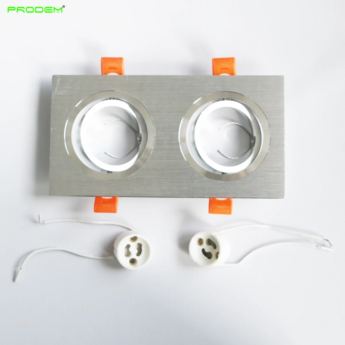 

2 шт./упаковка, квадратные светодиодные светильники с цоколем GU10