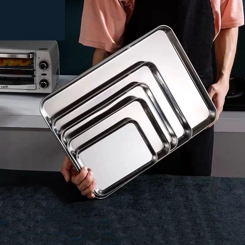 Прямоугольные контейнеры для хранения из нержавеющей стали тушеные блюда