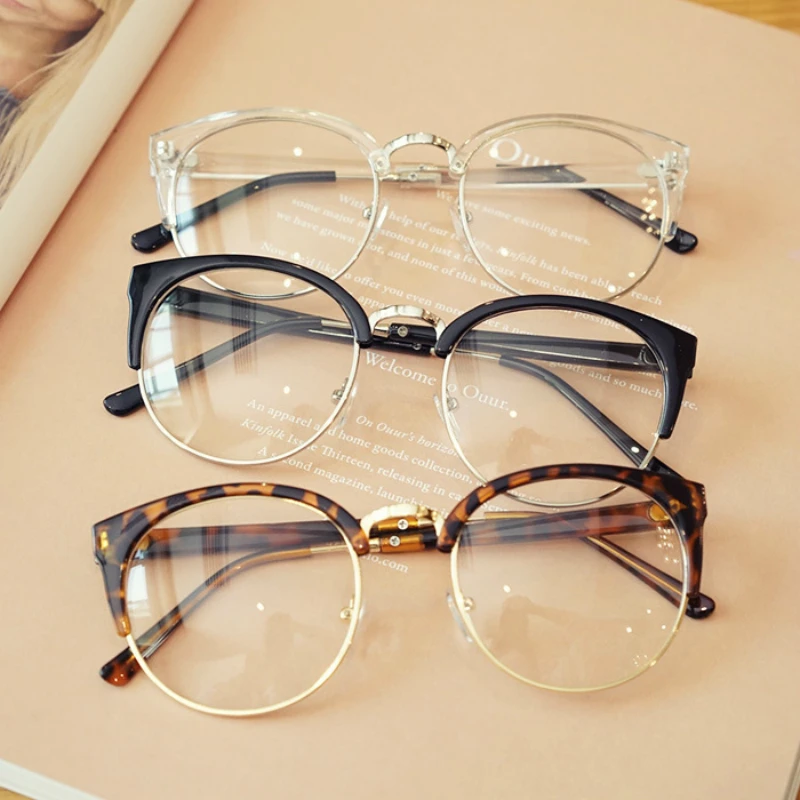 

Transparent Spectacle Frame For Men Women Glasses Anti-fatigue Cat Eye High Quality Computer eyeglasses men Retro Optical Lens
