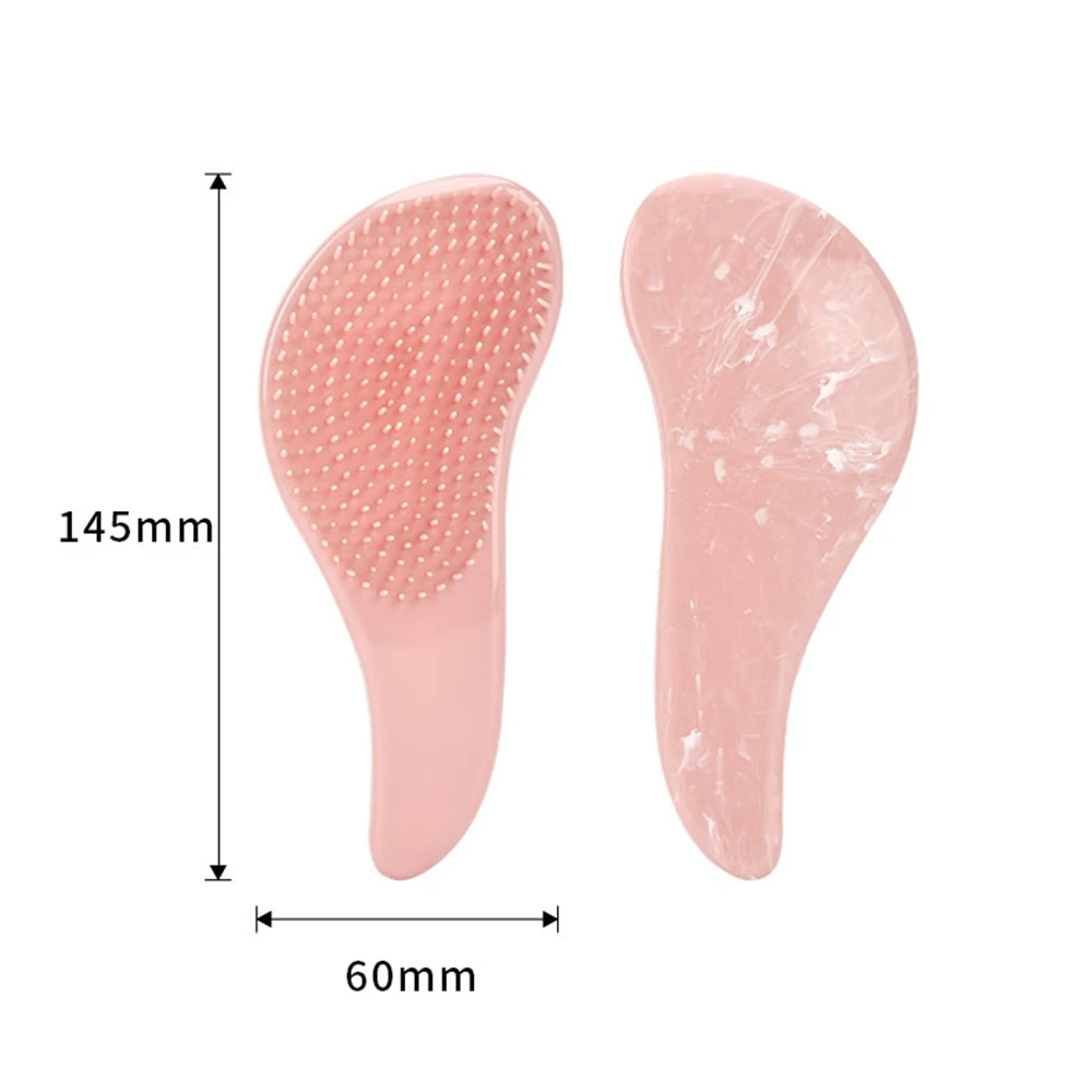 1pcs Marbled Soft Tooth Comb Anti-static Hair Brush Handle Entangle Detangling Shower Massage Salon Styling Tools | Красота и