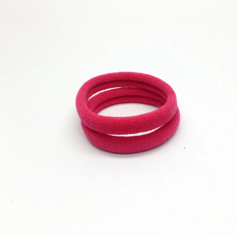 rose red - 20 PCS 20 шт. яркие цвета резинки детские безопасные эластичные резинки для волос конский хвост держатель для девочек женские аксессуары для волос - Цвет: rose red - 20 PCS
