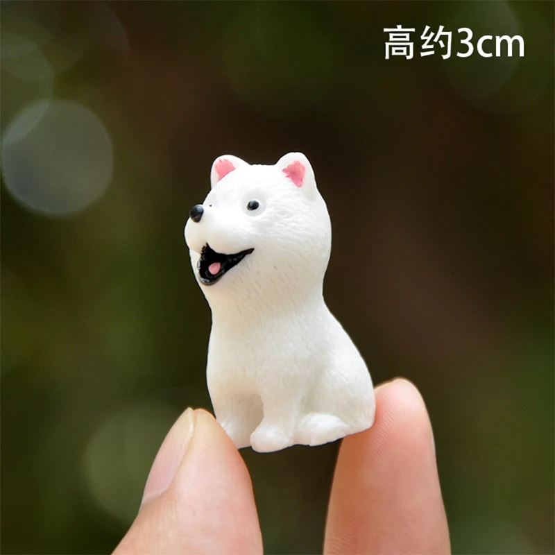 Mini size Simulation action Figures small dog Animal Model Miniature Figurine Fairy home Garden Wedding Doll Decoration kids toy | Игрушки и