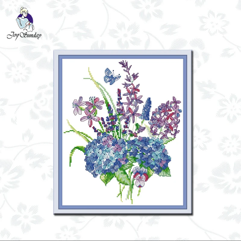 

Joy Sunday,Hydrangea,cross stitch embroidery kit,11CT Flower pattern cross stitch kit,Needlework counted cross-stitch patterns