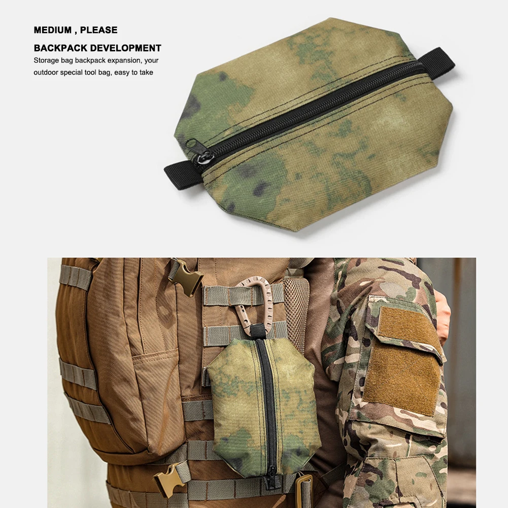 

Outdoor Oxford Molle Pouch Holder Portable Travel Zipper Hunting Case Bag Multi Tool Tactical Running EDC Tool Storage Bag