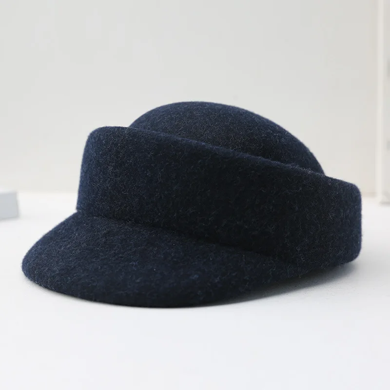 USPOP New 2021 Winter Women Wool Fedoras 100% Geniue Wool Hats Berets images - 6