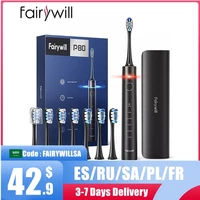fairywill electric toothbrush p80 with pressure sensor whitening electronic toothbrushes usb rechargeable smart timer for adults
