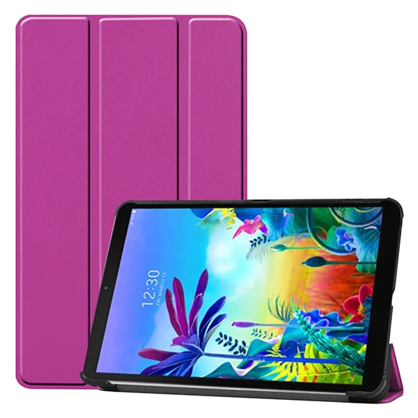 Магнитный чехол для LG G PAD 5 LM-T600L/T605L смарт-чехол из искусственной кожи для LG G PAD 10,1 дюймов планшет T600 T605 защитный чехол-книжка - Цвет: purple