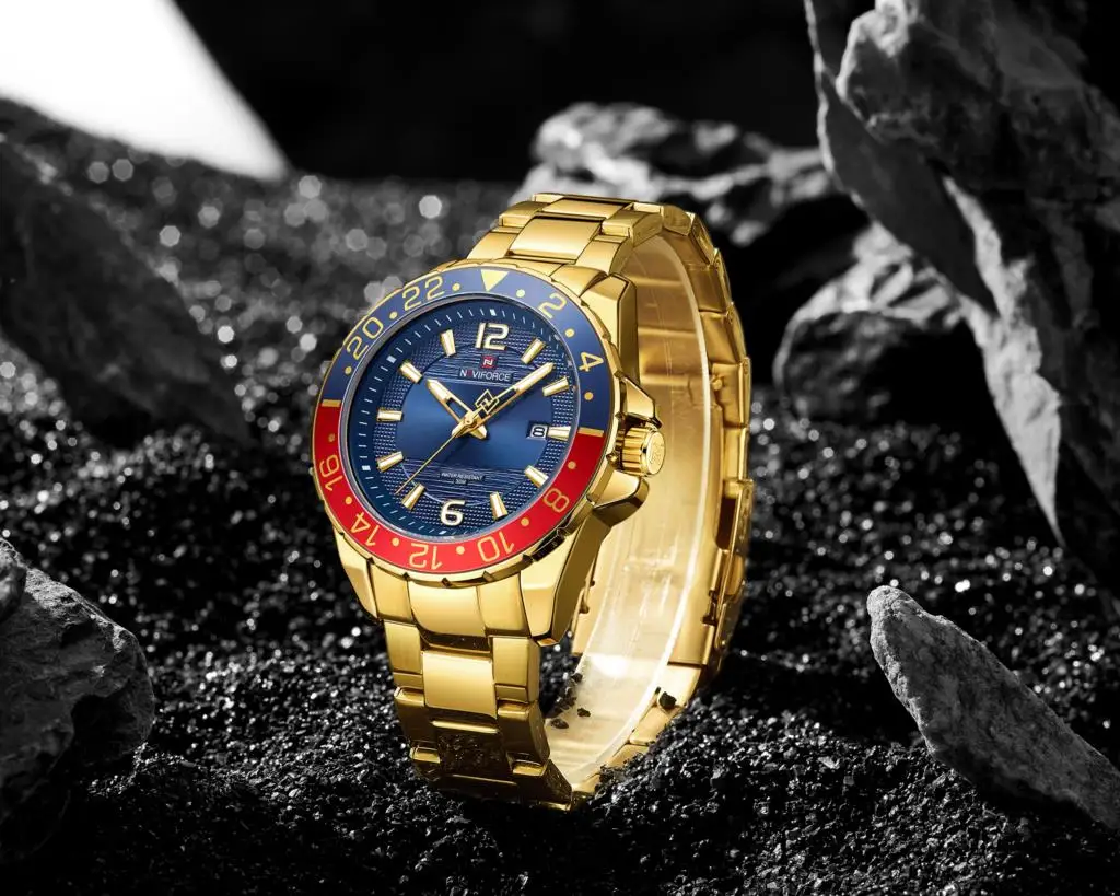 Часы наручные NAVIFORCE Мужские Аналоговые брендовые Роскошные водонепроницаемые