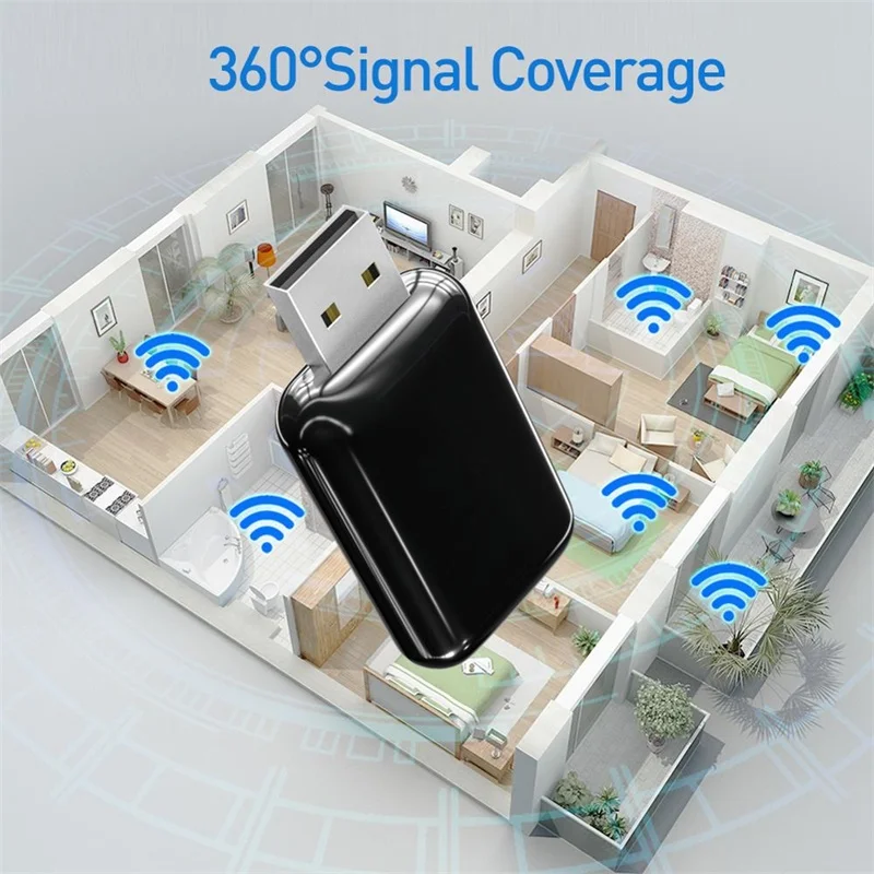 USB Wi-Fi адаптер EDUP 1300 Мбит/с 2 4/5 ГГц Bluetooth 4 1 | Компьютеры и офис