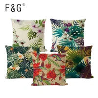 tropical plants flower cushion cover nordic beautiful plant throw pillow cover sofa decorative pillow case home decor