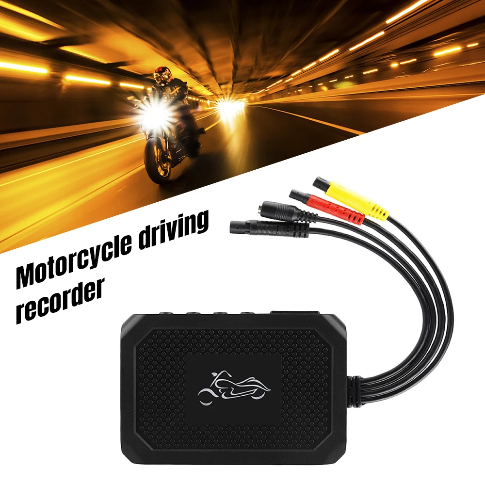 

HD Motorcycle Driving Recorder 720P Front and Rear Night Vision Recorder Dash Cam with Wire Control Waterproof Recording Camera