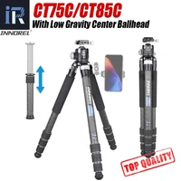ct75c85c professional carbon fiber tripod for dslr camera heavy duty stand low gravity center ballhead add short center column