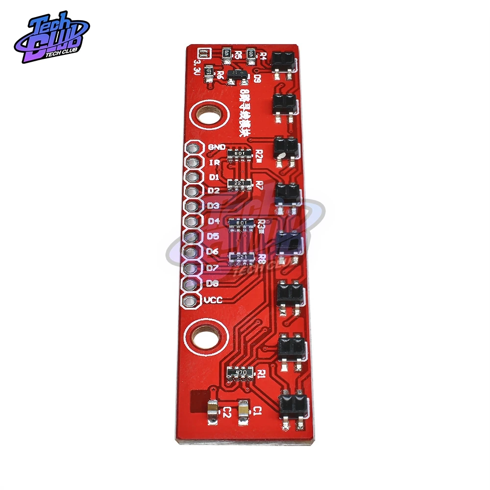 Модуль отслеживания 8-канальный инфракрасный датчик обнаружения сделай сам