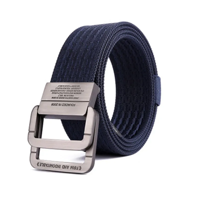 Ремень тактический Мужской Модный нейлоновый пояс с двойной кольцевой пряжкой