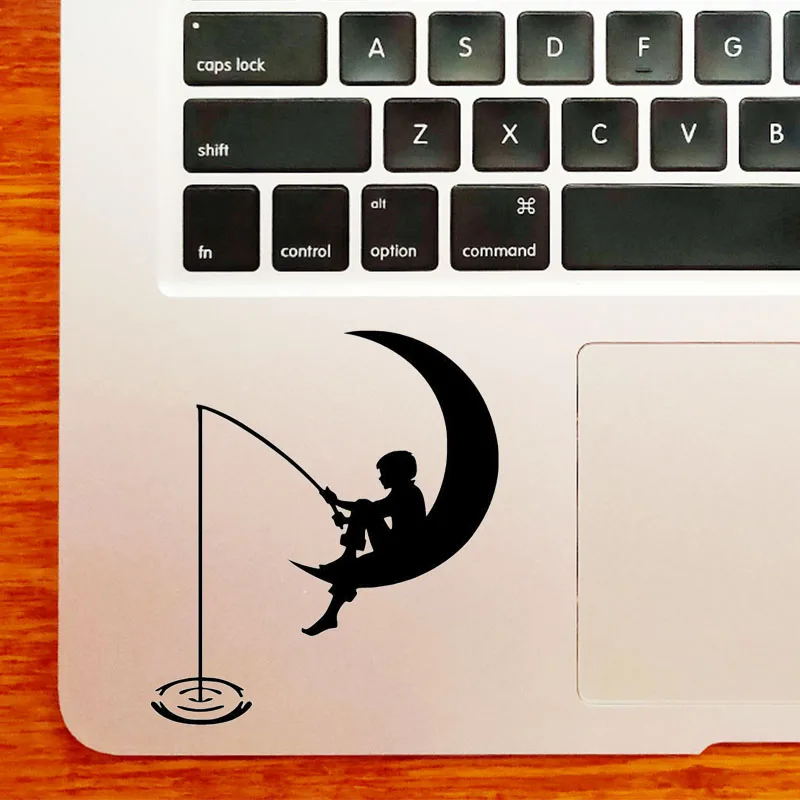 

Fishing Moon Boy Laptop Sticker for MacBook Pro 16" Air Retina 11 12 13 15 inch Mac Book 14" Notebook Skin Vinyl Trackpad Decal