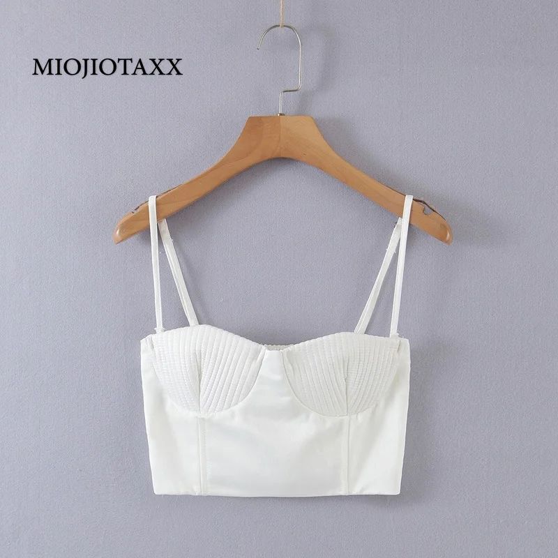 

Женский топ на бретельках MIOJIOTAXX, летний, однотонный, приталенный, в американском стиле, Y2k, 2022