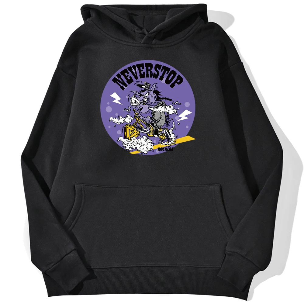 

Hip Hop Never Stop Pocklee Print Hoody Women Casual Sport Hoodie Cool Skin Friendly Hoodies Hot Sale Loose Streetwear Female