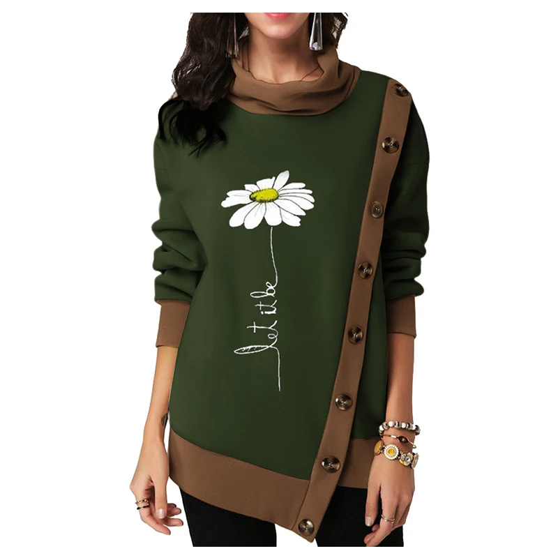 Женская толстовка на пуговицах большие размеры Осень зима 2020 новая модная