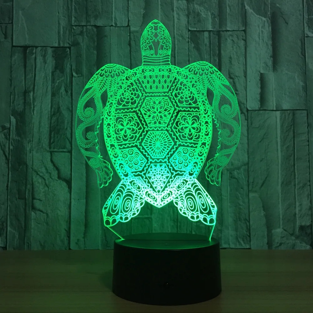 

Animal Sea Turtle 3d Night Lights Remtoe Touch Switch USB 7 Color Changing Bedroom Decor Table Lamp Bluetooth speaker Nightlight