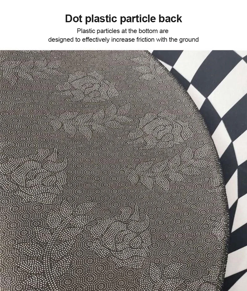 Ковер с 3d-эффектом круговой иллюзии нескользящий стерео-ковер черного и белого