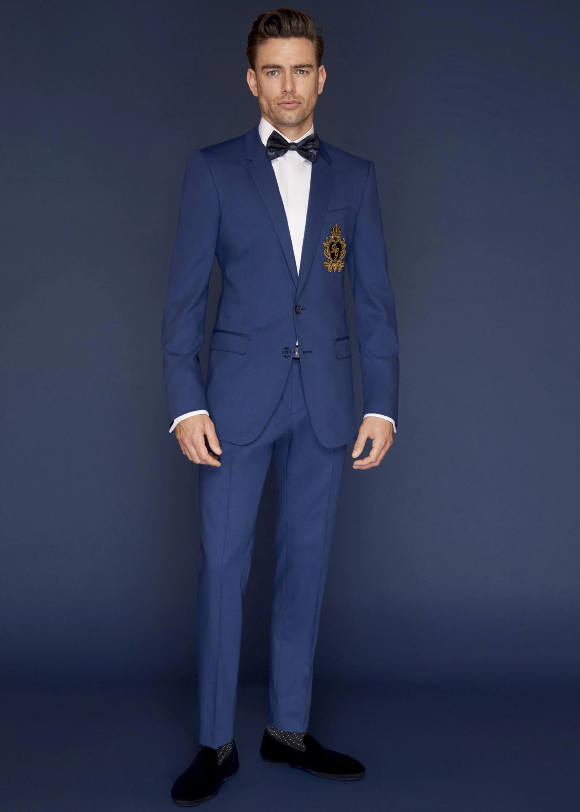 

Custom Made Bestmen Wedding Suits Colour Blue Two Pieces (Jacket+Pant) Business Men Formal Tuxedos Good Quality Groom Clothing S