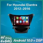 Автомобильное радио, 2 Din, Android 10, мультимедийный видеоплеер для Hyundai Elantra 2012, 2013, 2014, 2015, 2016, GPS-навигация, Carplay, Авторадио