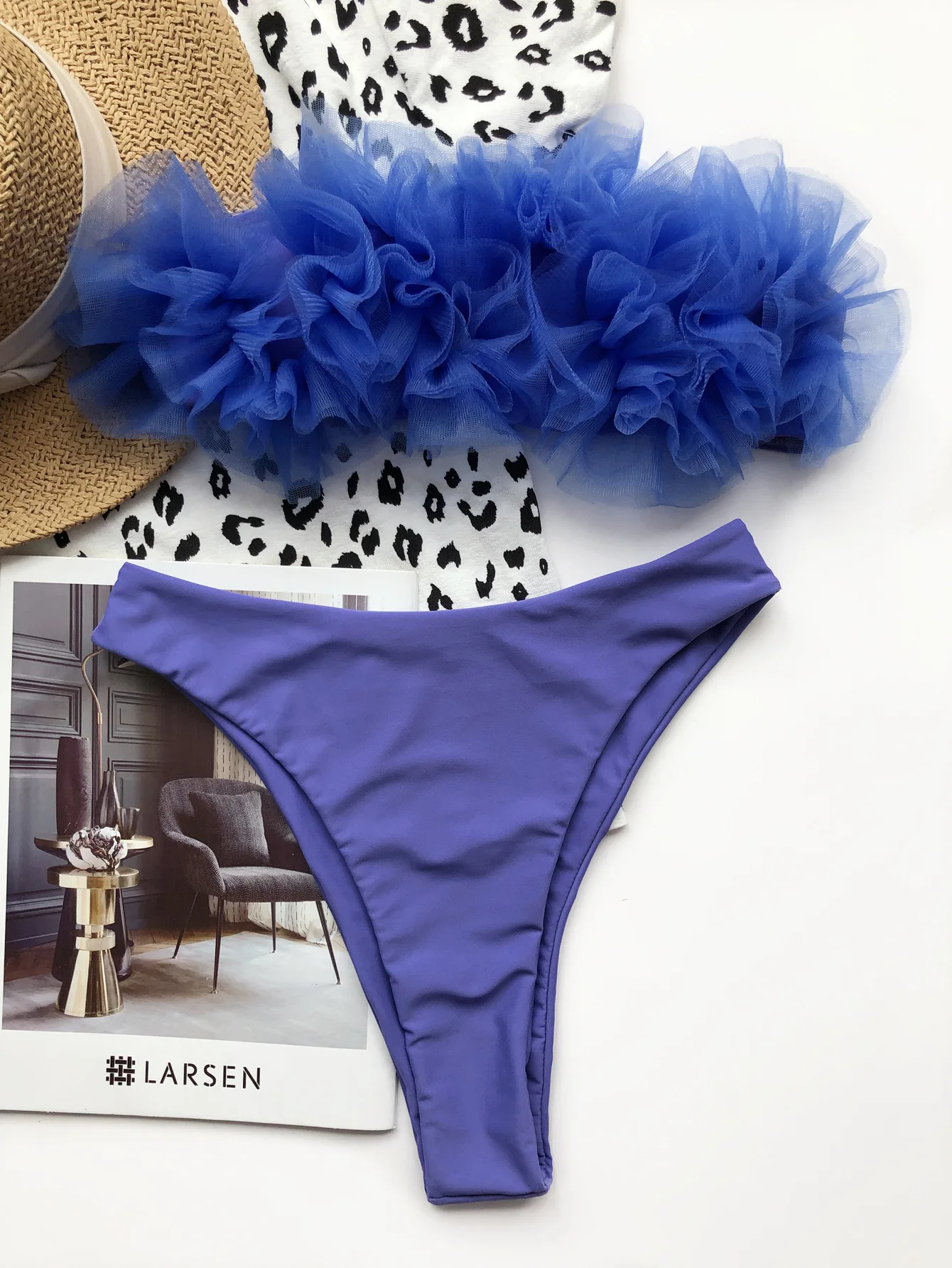 

Missord Women Bikini Swimsuit Sexy High Wasit 2 pcs Sets Mesh Sleeveless Tube Female Swimwear Bathing Suit MS154