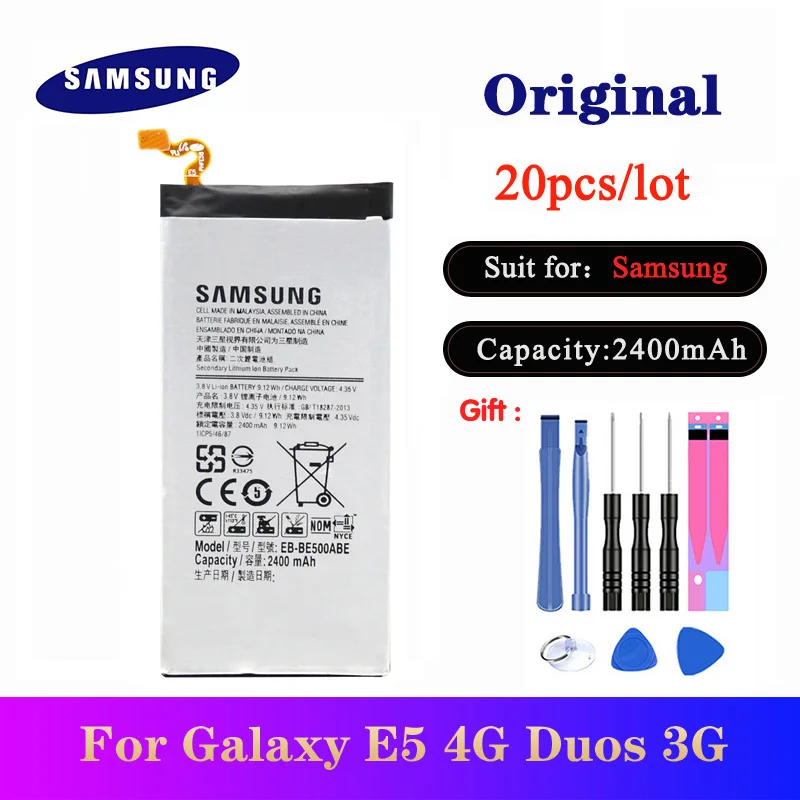 20 шт./лот EB BE500ABE батареи для Samsung Galaxy E5 E500 E500H E500F SM оригинальный литий ионный
