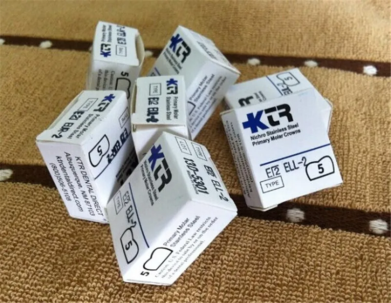 KTR вторая Первичная детская преформированная молярная коронка из нержавеющей