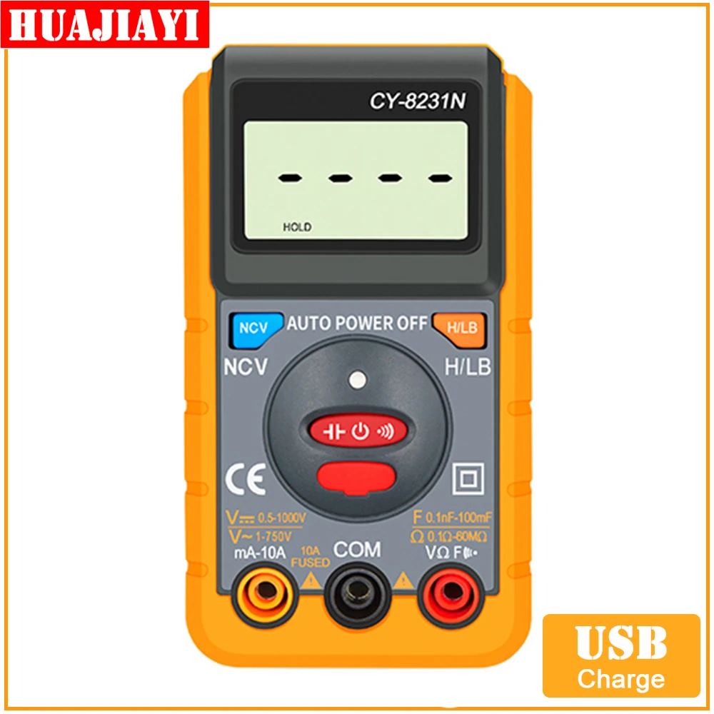 Usb зарядка NCV автоматический интеллектуальный ЖК цифровой мультиметр Напряжение