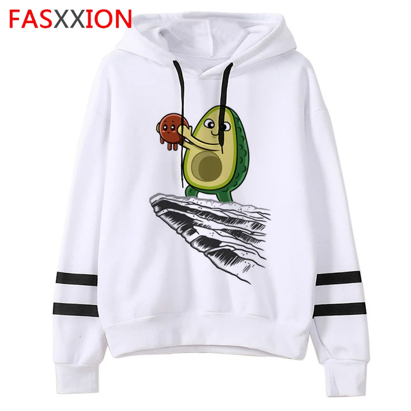 Милые женские толстовки с капюшоном в стиле авокадо забавные мультяшные
