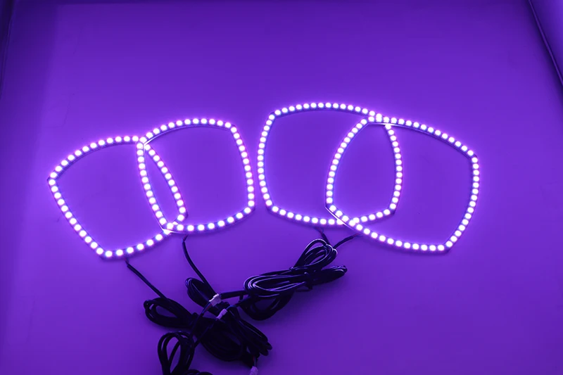 Ультра яркий 5050 SMD многоцветный RGB светодиодный набор ангельских глаз с пультом дистанционного управления для Dodge charger 2011 2012 2013 Автомобильный Стайлинг