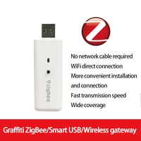tuya mini zigbee 3 0 usb gateway smart hub wireless wif bridge app voice remote control work with alexa google home assistant