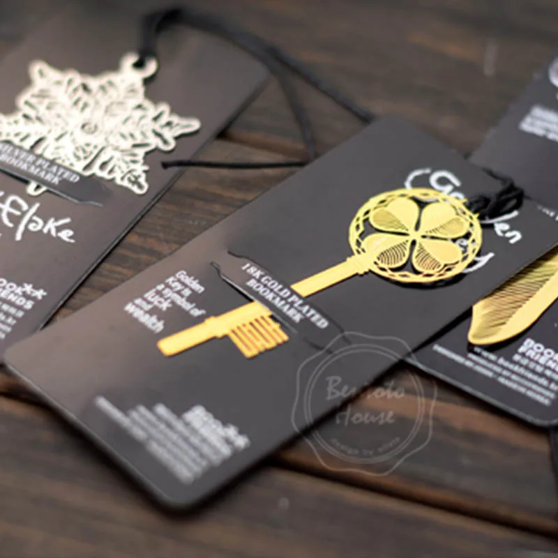 1 шт./лот красивые металлические закладки с покрытием золотистый Серебристый