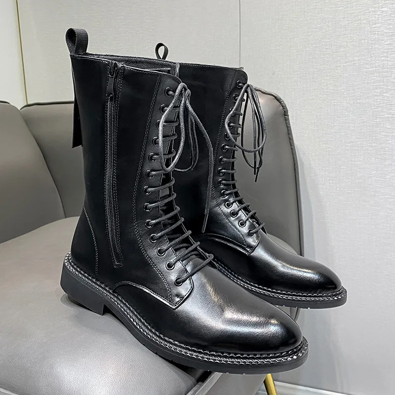 

Keep Warm Camping Trend Woodland Non-slip New 2021 Leather Boots Men's Casual High Quality Outdoor Thick Bottom Designer
