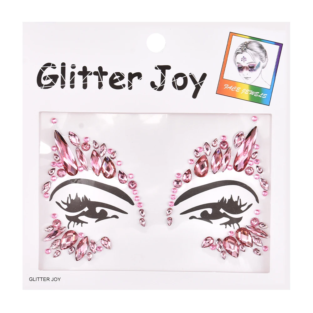 

3D Trendy Shiny Acrylic Drill Sticker Crystal Sticker Masquerade Shiny Face Decoration Music Festival Temporary Tattoo Sticker